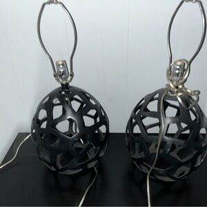 Modern Black Table Lamp Set